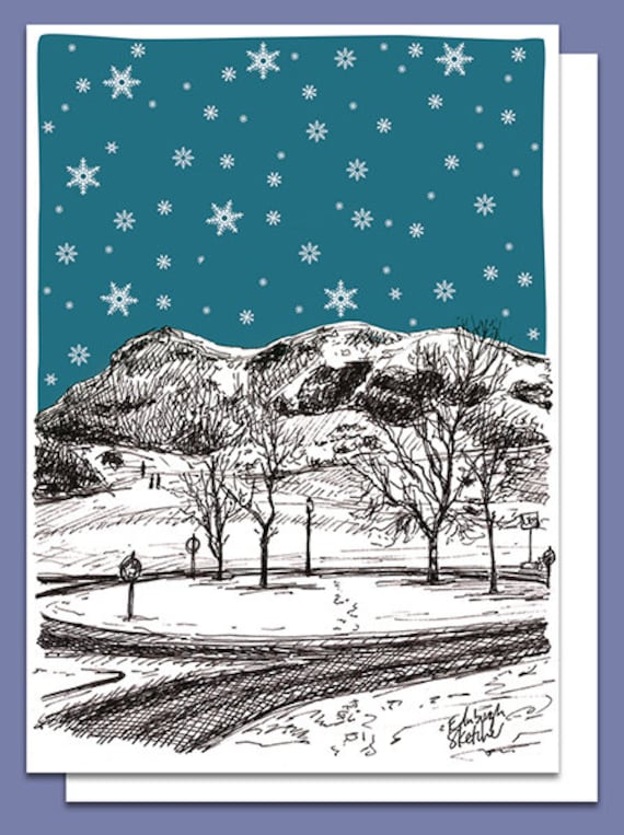 Weihnachtskarte „To Both Of You“ – Künstlerisch Gestaltet Mit Paar Im Schnee, Glitzer & Metallfolie, Made In UK