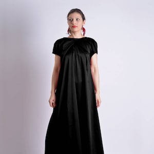 Black Prom Gown, Gothic Wedding Dress, Black Kaftan