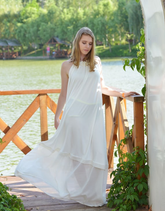 White Maxi Dress White Summer Dress Plus Size Maxi Dress | Etsy