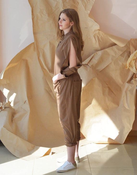 brown romper
