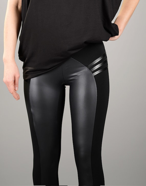 leather yoga leggings