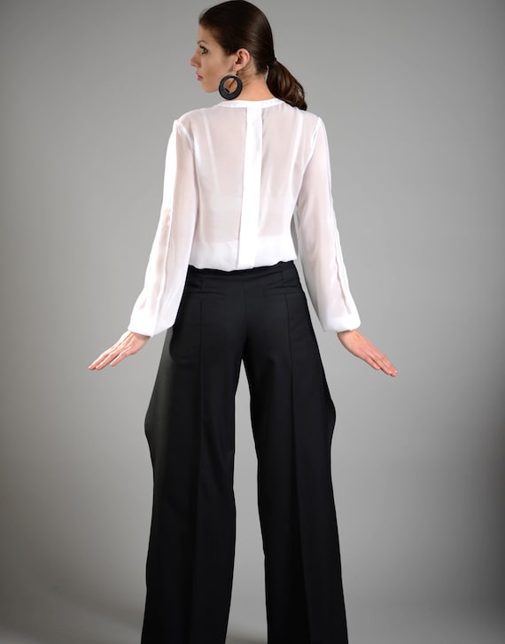 womens high waisted formal trousers