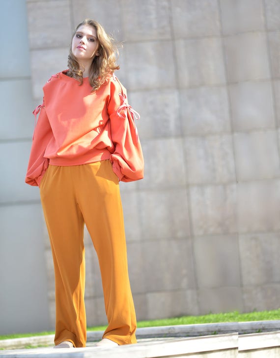 mustard yellow plus size pants