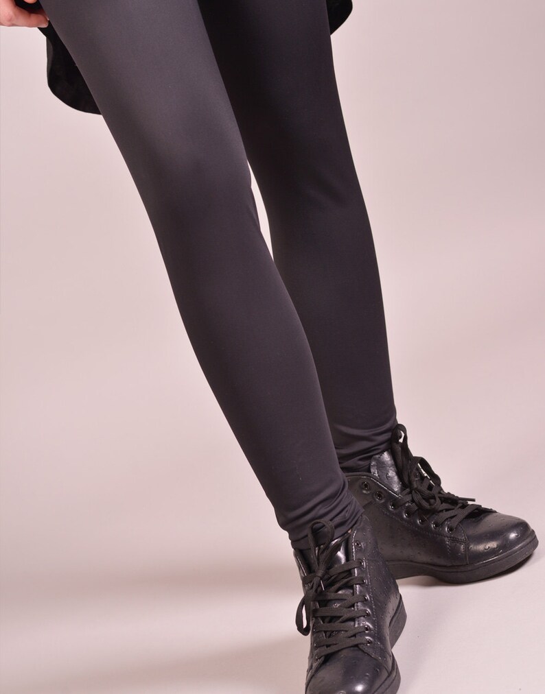 Leather Pants Workout Leggings Black Leggings Etsy