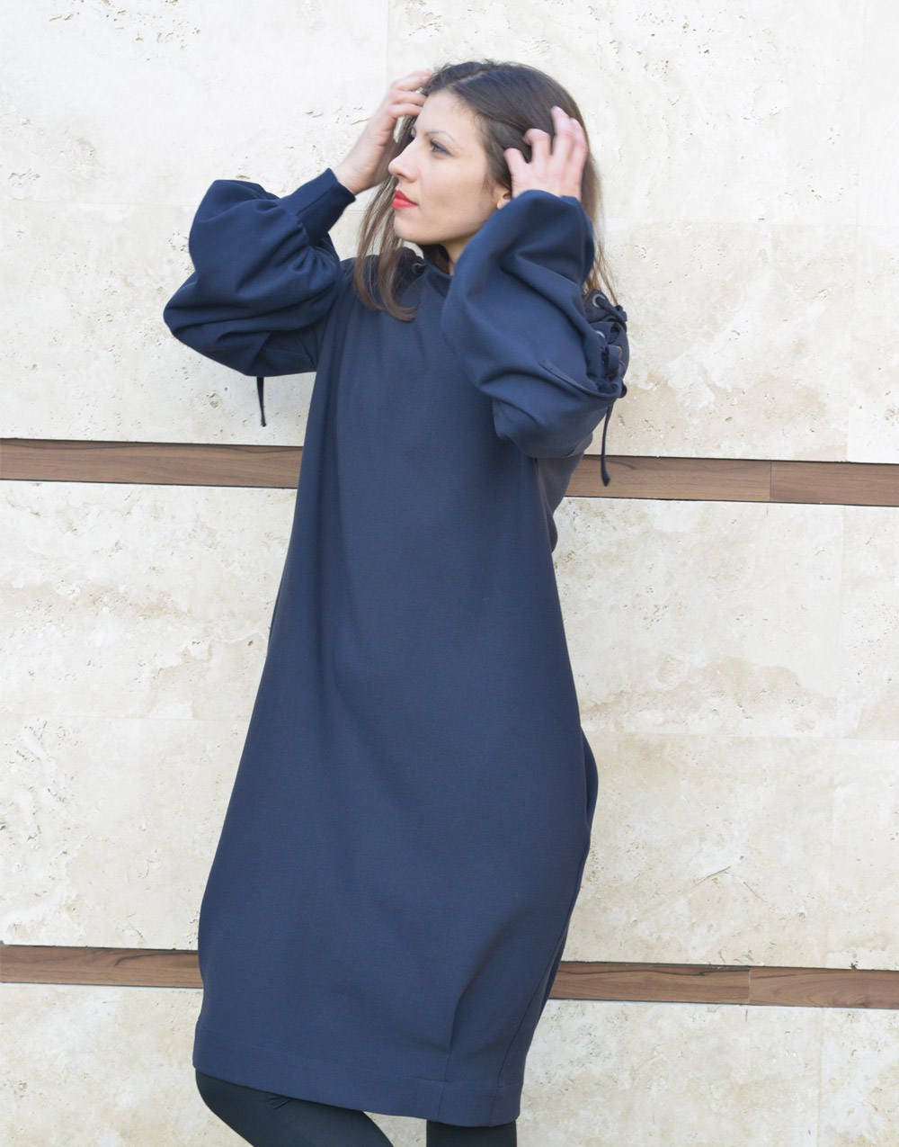oversized midi sweater dress