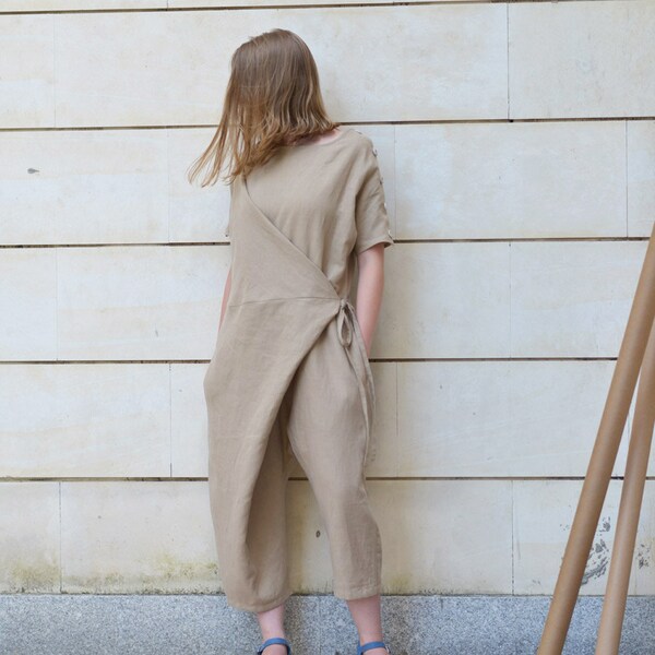 Chalk Beige Linen Jumpsuit main image 0