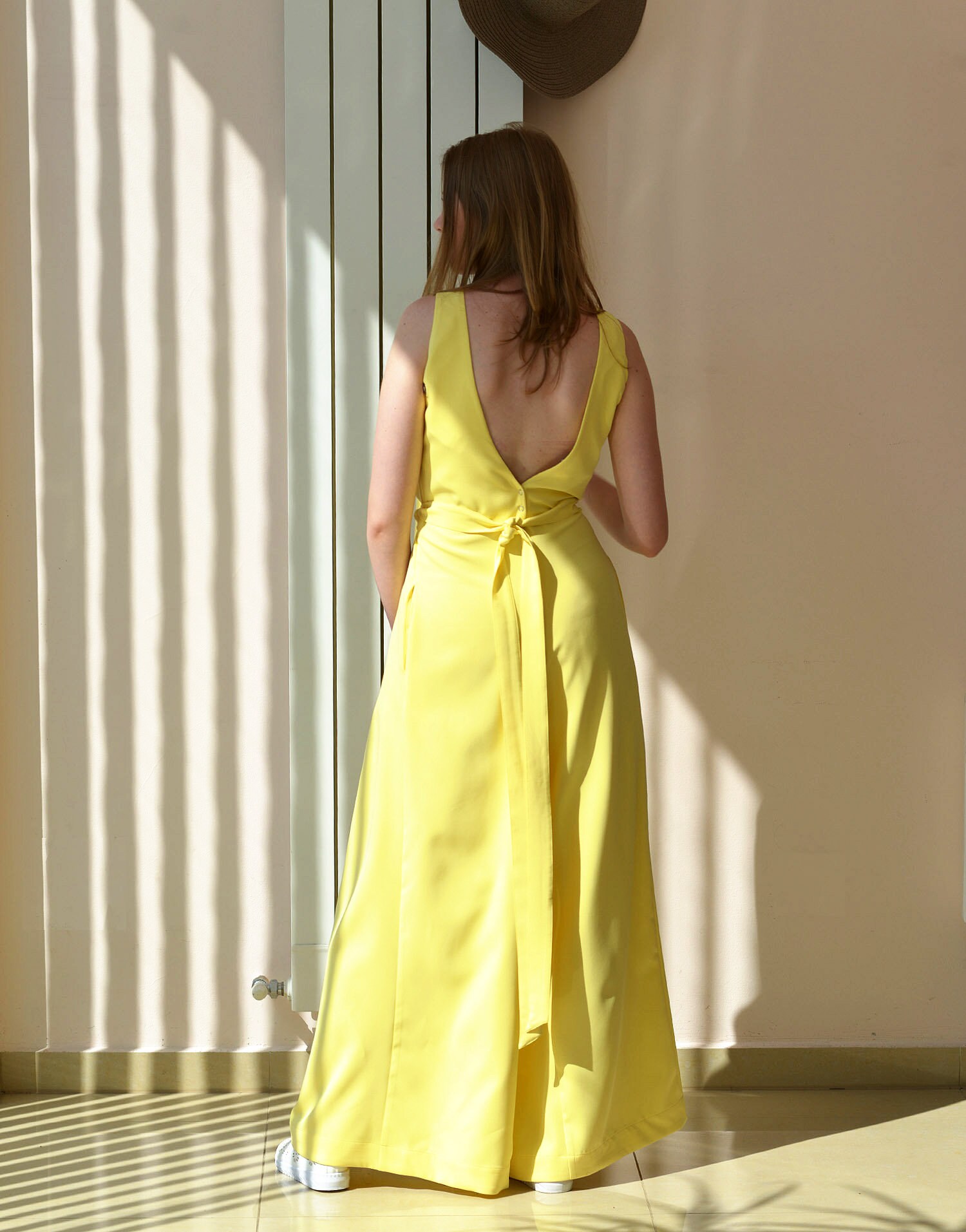 Yellow Palazzo Jumpsuit Summer Sleeveless Jumpsuit Wide Leg | Etsy
