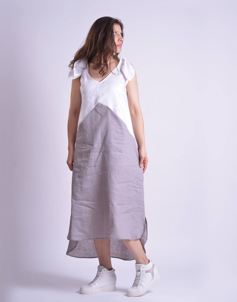 Linen Dress Plus Size Linen Dress Summer Dress Kaftan Dress Etsy