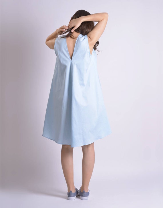 plus size blue summer dress