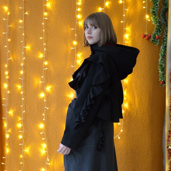 Ruffle Coat Etsy