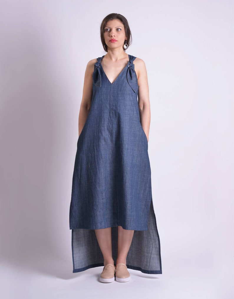 Denim Dress Plus Size Maxi Dress Women Kaftan Dress Women | Etsy