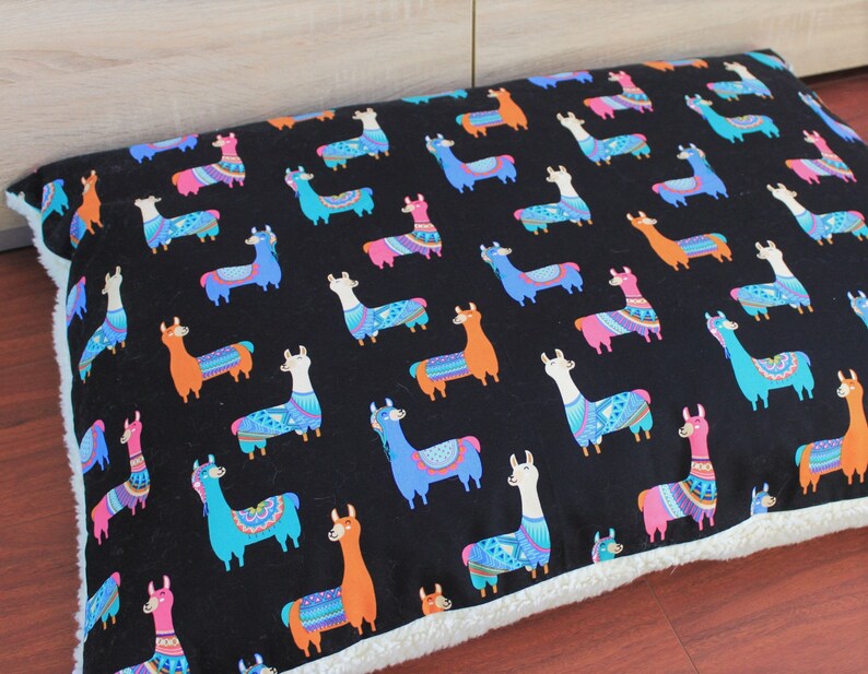Eco Pet Cushion Perfect Snooze Happy Lamas Handmade Pet bed