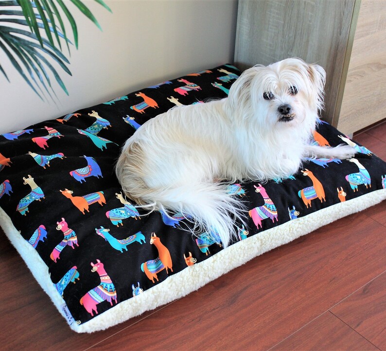 Eco Pet Cushion Perfect Snooze Happy Lamas Handmade Pet bed