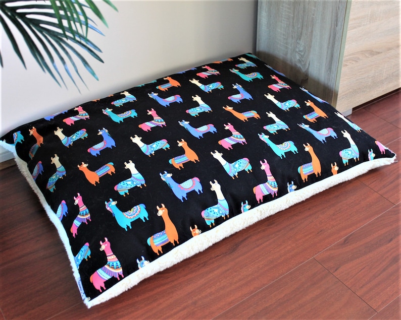 Eco Pet Cushion Perfect Snooze Happy Lamas Handmade Pet bed
