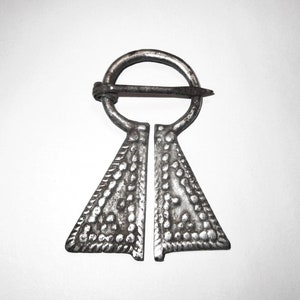 Viking Medieval Lake Ladoga Silver Fibula Brooch -  Excellent Unrestored Wearable Condition