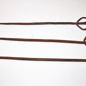 3 Vintage Yoruba Afrika Bronze Haarnadeln Haarnadeln in der 6 Inch Größe für Eins-Geld
