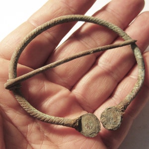 Huge Viking Medieval Bronze Penannular Fibula Brooch - Excellent Original Wearable Condition