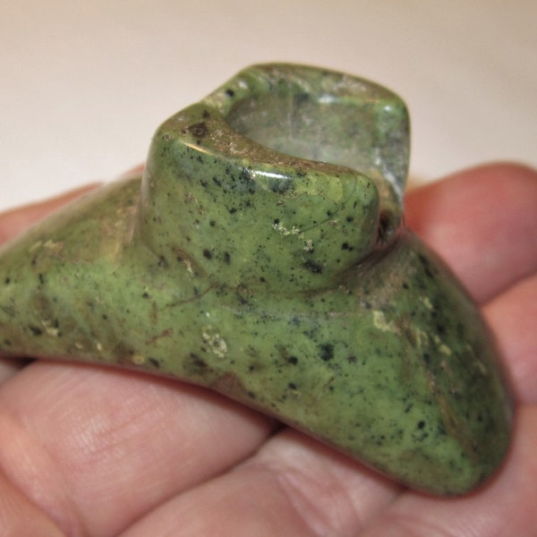 Hopewell Soapstone Platform Pipe 200 BC to 500 AD - Damage in Antiquity