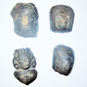 4 Pre-Columbian Mesoamerican Mixed Pottery Fragments