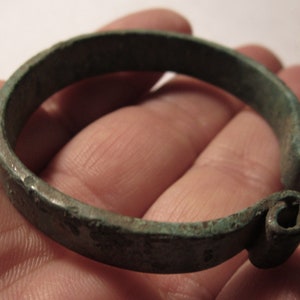 Koban Bronze Child&#39;s Bracelet Scrolled Finials North Caucasus c 1100 - 400 BC -  Late Bronze Early Iron Age