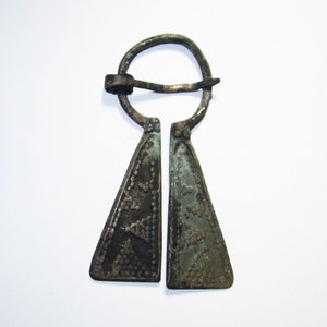 Viking Medieval Lake Ladoga Bronze Fibula Brooch - Large and Excellent Unrestored Wearable Condition