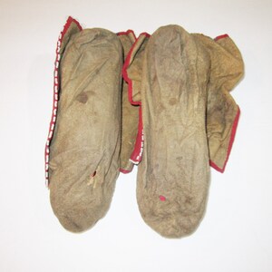 19th C. Kickapoo Ribbon Work Beaded Moccasins on Brain Tanned Leather ...