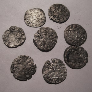 One (1) Discounted Authentic Knights Templar Billon Silver Coin with Loss from this Limited Lot - Authentic c 12th -13th C  Europe