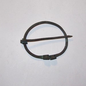 Viking Penannular Omega Coiled End Bronze Fibula Brooch - Large and Excellent Unrestored Wearable Condition