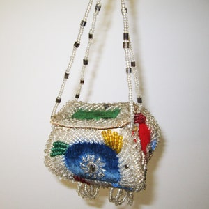 Iroquois Mohawk Beaded Purse Trinket Box Late 1800 Early 1900s -  stunning example!