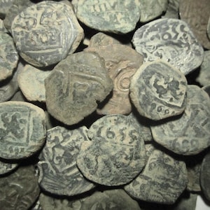 2 Spanish Cobs and Maravedis - Pirates Times - First New World Coin - 1500-1700&#39;s - Coins of the Spanish Realm - 2 coins for 1 price!!!