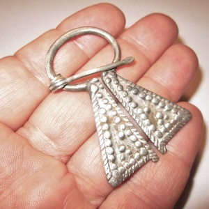 Viking Medieval Lake Ladoga Silver Fibula Brooch -  Excellent Unrestored Wearable Condition