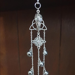 Celtic Raven Witch Knot Witch Bells Magickal Protection Luck