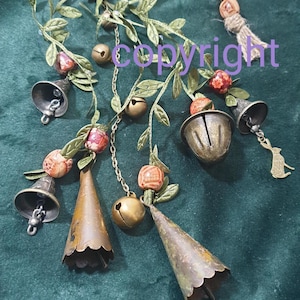 Rustic Celtic Hare and Green Man Witch Bells, a Magical Protection and Housewarming Charm ©