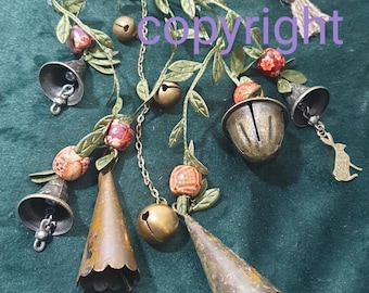 Celtic Hare and Green Man Witch Bells, a Magical Protection and Housewarming Charm ©