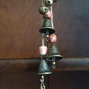 Rustic Green Man and Hare Witch Bells, a Magical Protection and Housewarming Charm © Bild 2