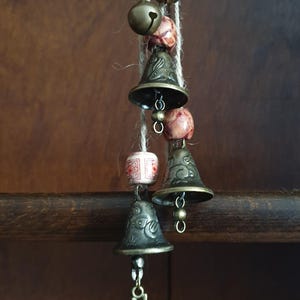 Rustic Green Man and Hare Witch Bells, a Magical Protection and Housewarming Charm © Bild 3