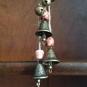 Rustic Green Man and Hare Witch Bells, a Magical Protection and Housewarming Charm