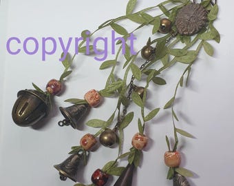 Green Man, Hare and Triquetra Witch Bells, a Magical Protection and Housewarming Charm  ©
