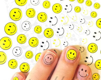 Smiley Face Nails Etsy Smiley Face Nails Etsy