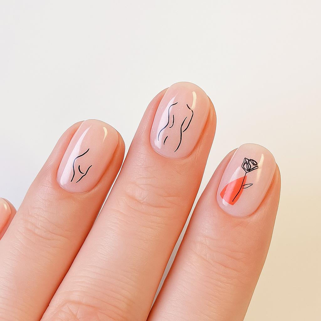Abstract Nail Art That Flows Naturally