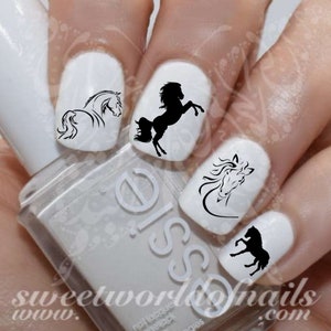 Horse Nail Art Water Decals Transfers Wraps