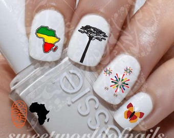 Africa Nail Art Map African Nail Water Decals