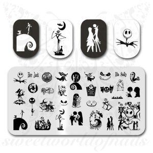 Halloween Jack Nail Art Stamping Plate