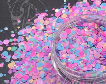 Candy color Round Nail Art Confetti Glitter