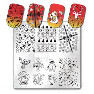 Christmas Nail Stamping Plate