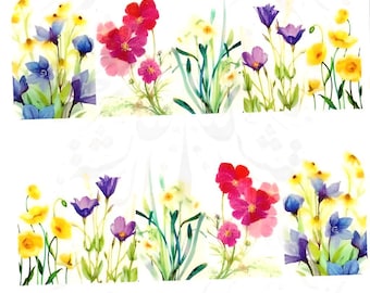Frühling Nail Art Blumen voller Wraps