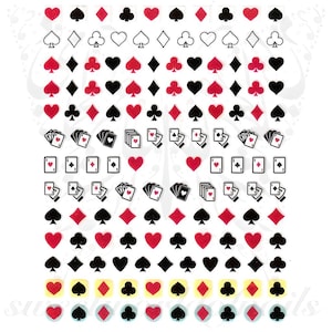 poker nail art playing cards Las Vegas Stickers