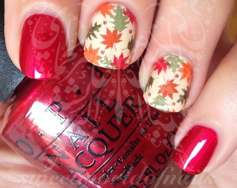 Herbst Herbst Blätter Nagel Voll Wraps