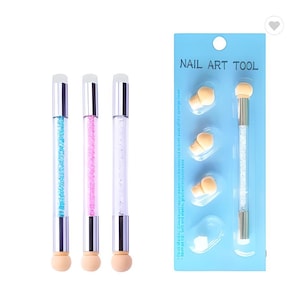 Dual-head Crystal Nail Art Stamper and Sponge