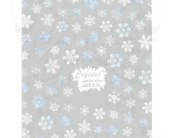 Christmas nail art Blue White Snowflake Stickers